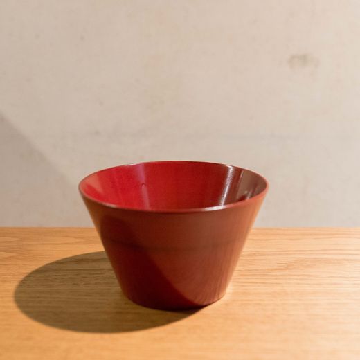 Bol de sopa urushi rojo