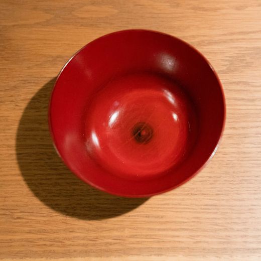 Bol de sopa urushi rojo