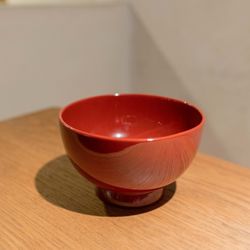Bol urushi rojo