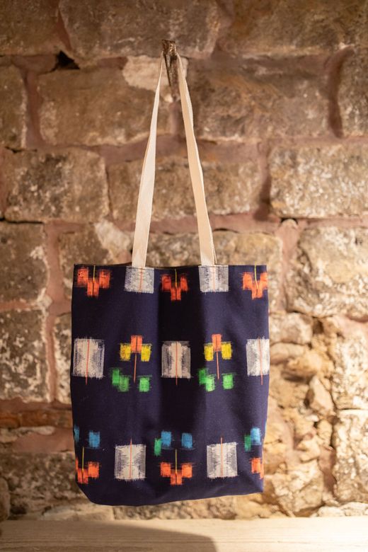 Bolso kimono de tsumugi