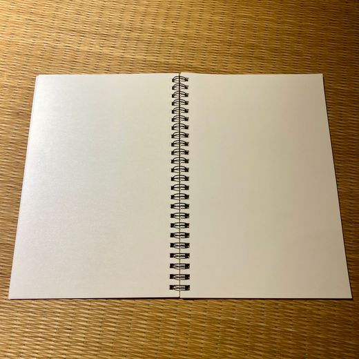 Cuaderno de collage de kirie – Grullas y olas