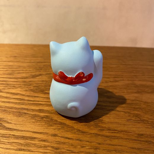 Gato de la suerte japonés Azul ( Salud y larga vida)