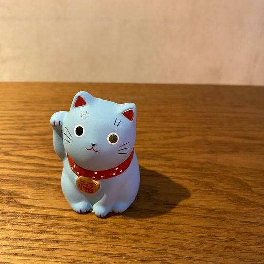 Gato de la suerte japonés Azul ( Salud y larga vida)