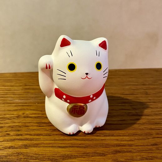 Maneki Neko Blanco ( Buena suerte y fortuna)