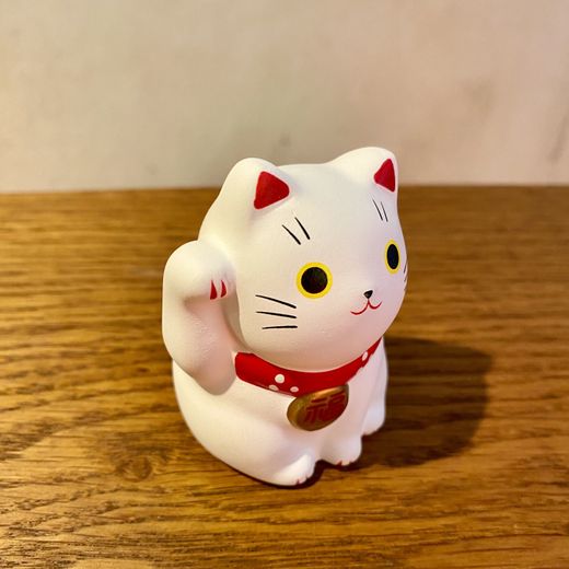 Maneki Neko Blanco ( Buena suerte y fortuna)