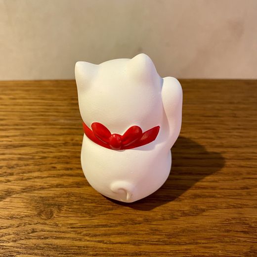 Maneki Neko Blanco ( Buena suerte y fortuna)