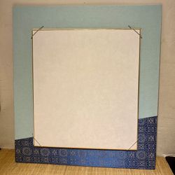 Marco japonés tradicional para Shikishi (Azul Claro)