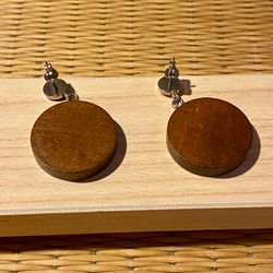 Pendientes Aki – Yuzen Washi y madera