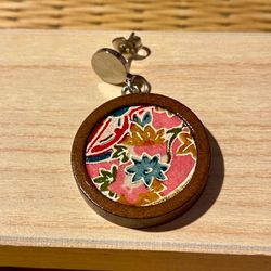 Pendientes Aki – Yuzen Washi y madera