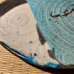 Plato de Raku azul
